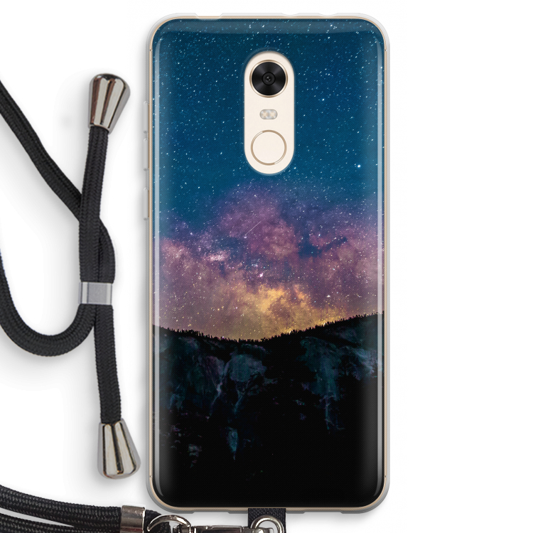 Travel to space: Xiaomi Redmi 5 Transparant Hoesje met koord