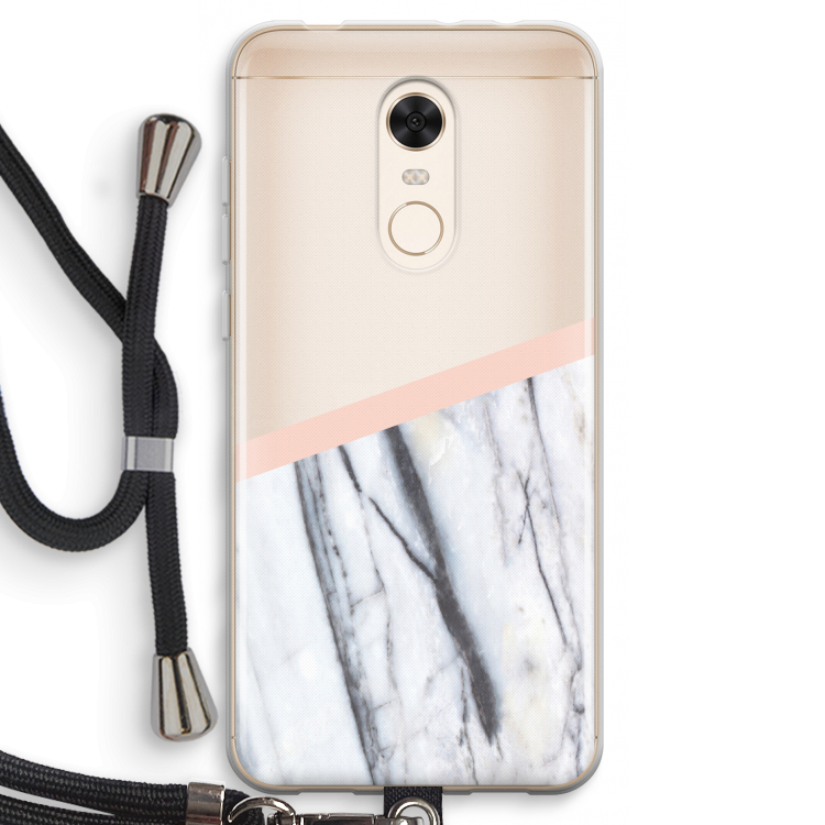 A touch of peach: Xiaomi Redmi 5 Transparant Hoesje met koord