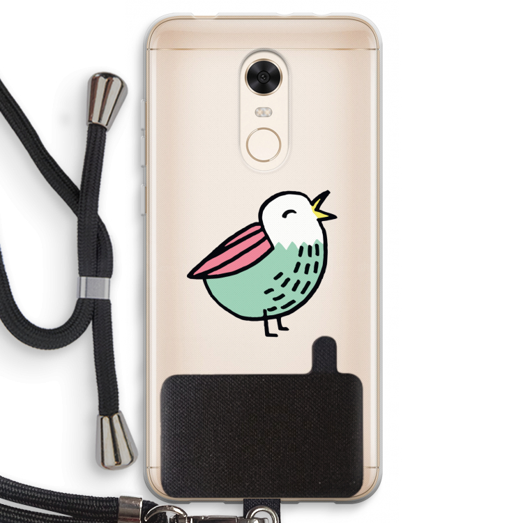 Birdy: Xiaomi Redmi 5 Transparant Hoesje met koord