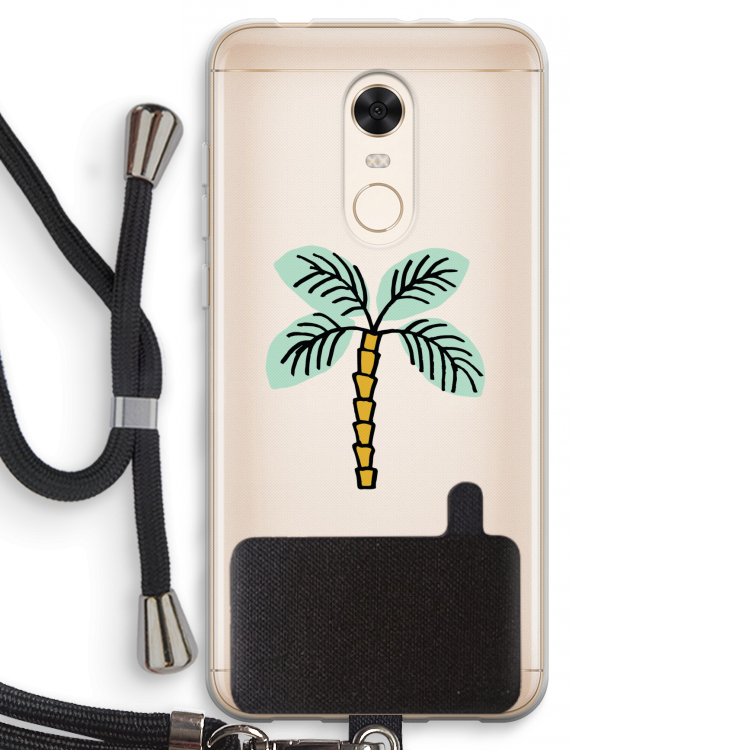 Palmboom: Xiaomi Redmi 5 Transparant Hoesje met koord
