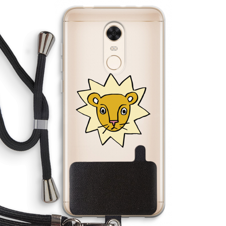 Kleine leeuw: Xiaomi Redmi 5 Transparant Hoesje met koord