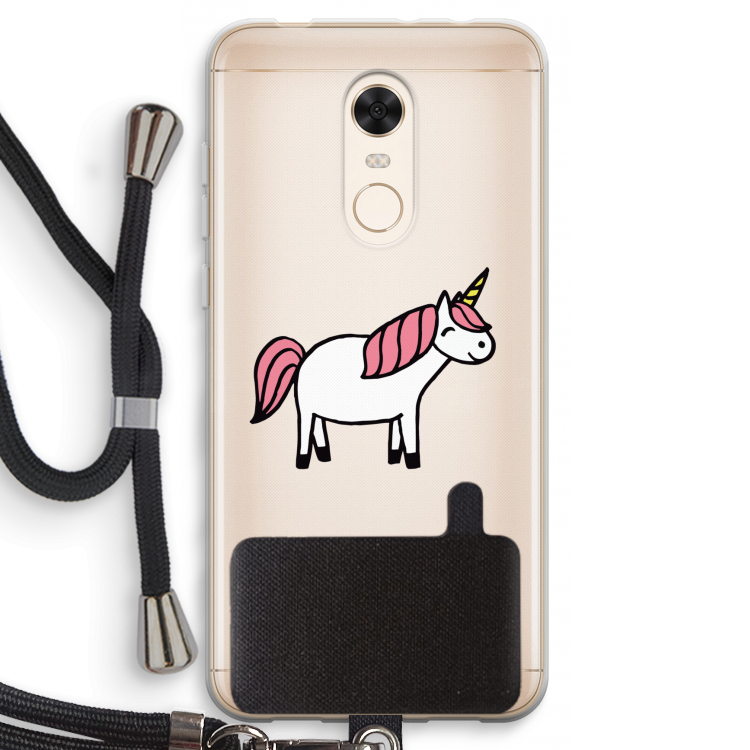Eenhoorn: Xiaomi Redmi 5 Transparant Hoesje met koord