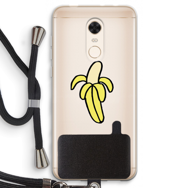Banana: Xiaomi Redmi 5 Transparant Hoesje met koord