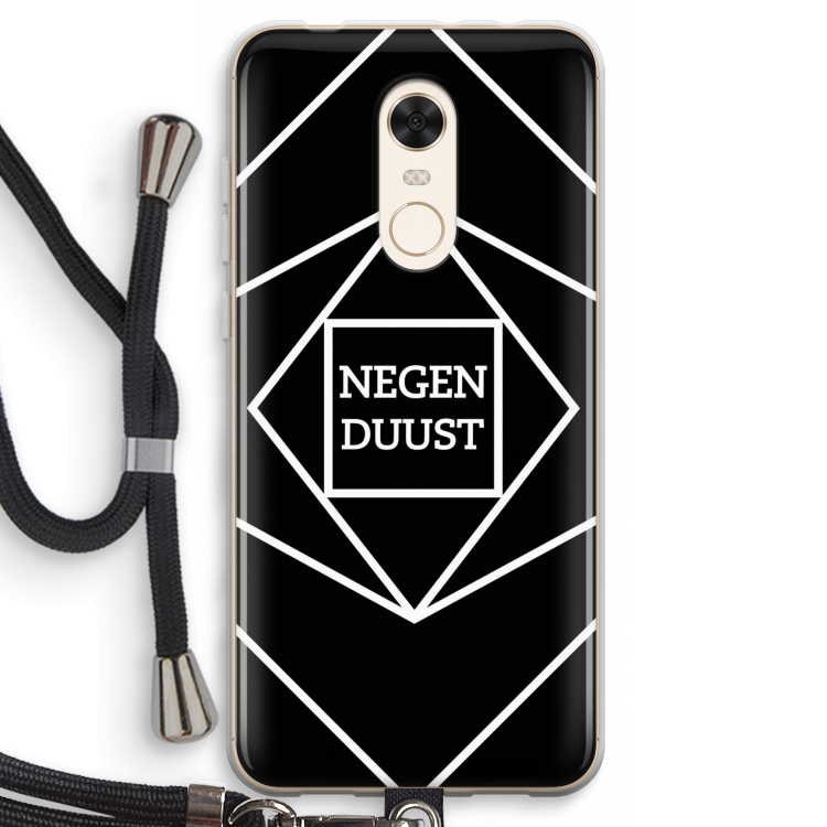 Negenduust geometrisch: Xiaomi Redmi 5 Transparant Hoesje met koord