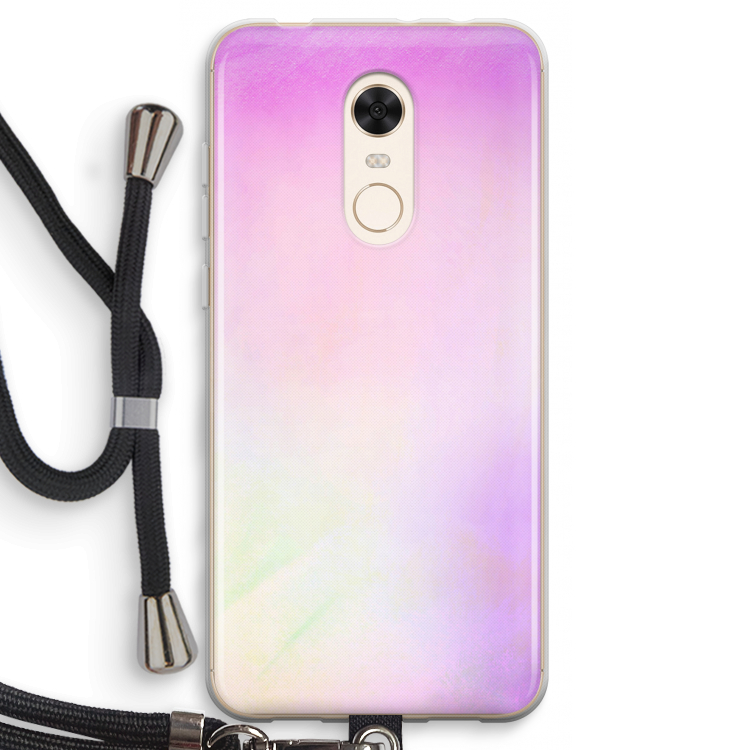 Flow mist pastel: Xiaomi Redmi 5 Transparant Hoesje met koord