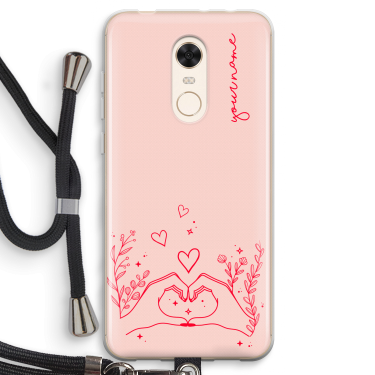 Love is in the air: Xiaomi Redmi 5 Transparant Hoesje met koord
