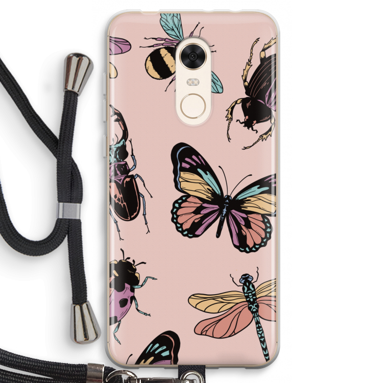 Tiny Bugs: Xiaomi Redmi 5 Transparant Hoesje met koord