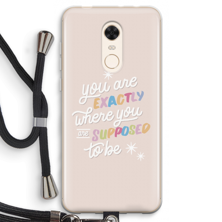 Right Place: Xiaomi Redmi 5 Transparant Hoesje met koord
