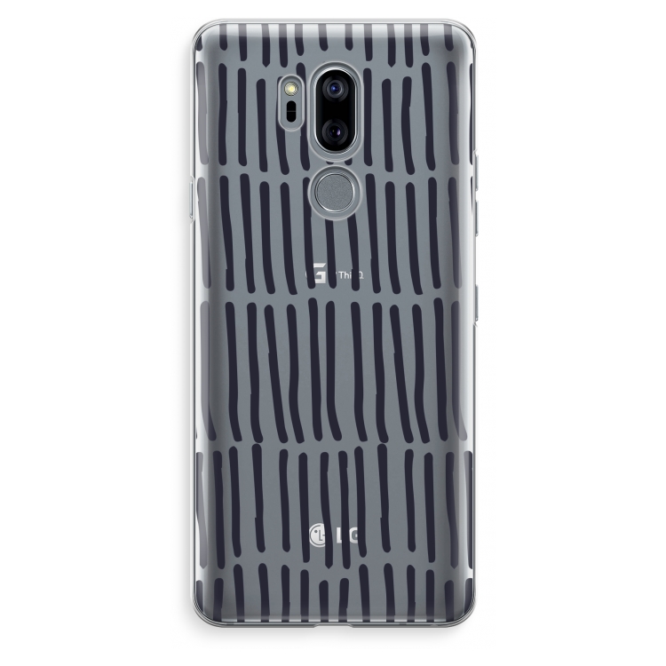 CaseCompany Moroccan stripes: LG G7 Thinq Transparant Hoesje