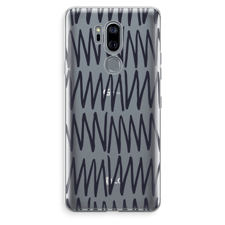 CaseCompany Marrakech Zigzag: LG G7 Thinq Transparant Hoesje