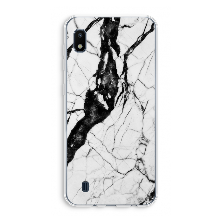 Witte marmer 2: Samsung Galaxy A10 Transparant Hoesje