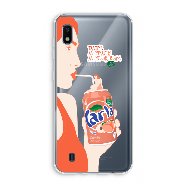 Peach please!: Samsung Galaxy A10 Transparant Hoesje