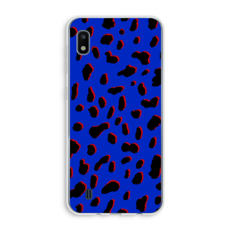 Blue Leopard: Samsung Galaxy A10 Transparant Hoesje