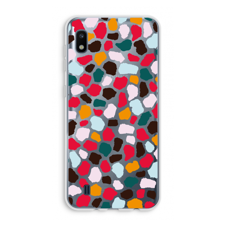 Colored Giraffe: Samsung Galaxy A10 Transparant Hoesje