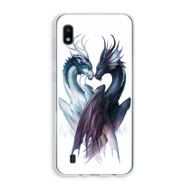 Yin Yang Dragons: Samsung Galaxy A10 Transparant Hoesje