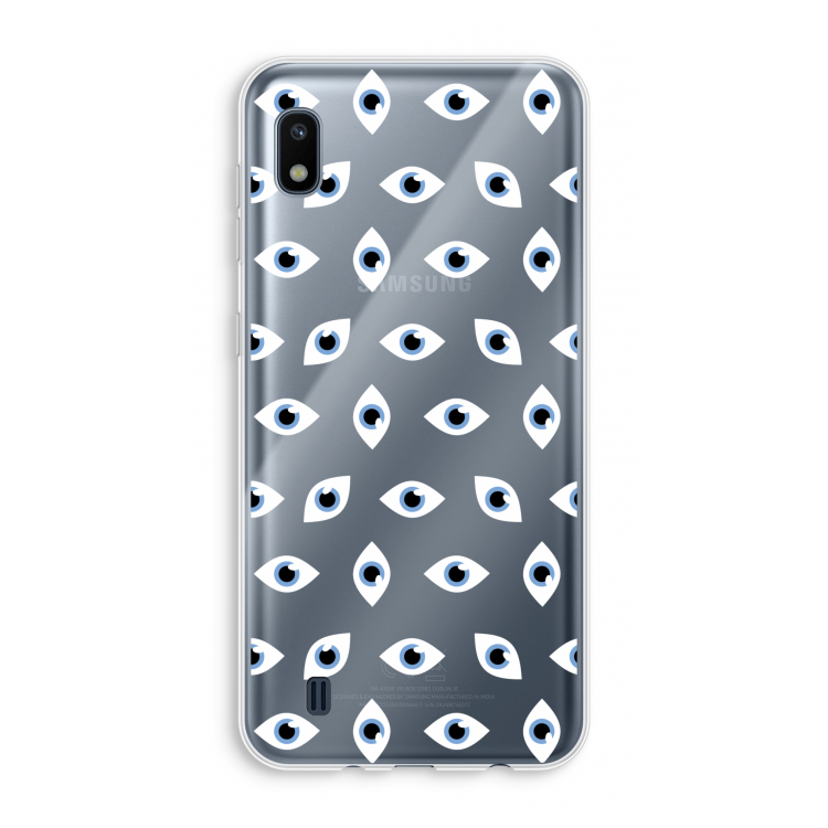 Eyes pattern: Samsung Galaxy A10 Transparant Hoesje