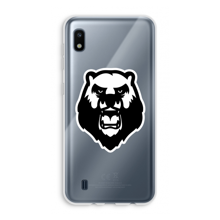 Angry Bear (white): Samsung Galaxy A10 Transparant Hoesje