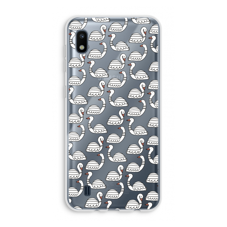 Zwanen: Samsung Galaxy A10 Transparant Hoesje