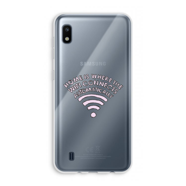 Home Is Where The Wifi Is: Samsung Galaxy A10 Transparant Hoesje