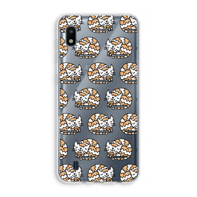 Slapende poes: Samsung Galaxy A10 Transparant Hoesje