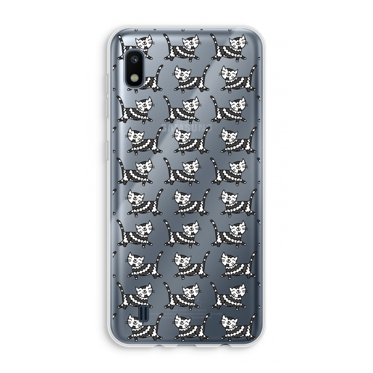 Zwarte poes: Samsung Galaxy A10 Transparant Hoesje