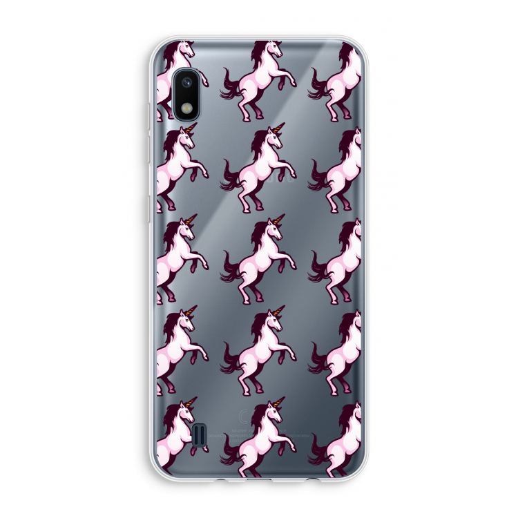 Musketon Unicorn: Samsung Galaxy A10 Transparant Hoesje