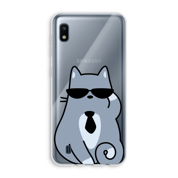 Cool cat: Samsung Galaxy A10 Transparant Hoesje