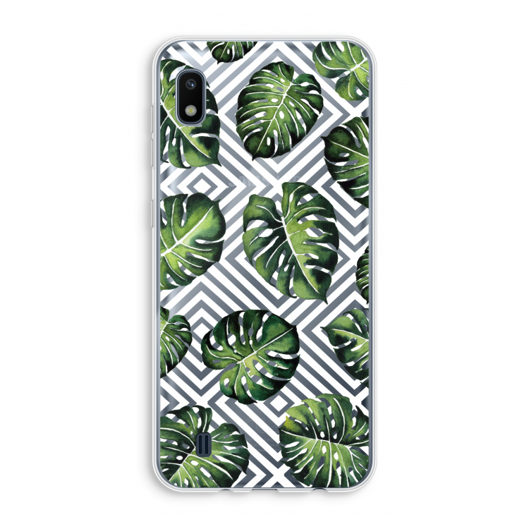Geometrische jungle: Samsung Galaxy A10 Transparant Hoesje