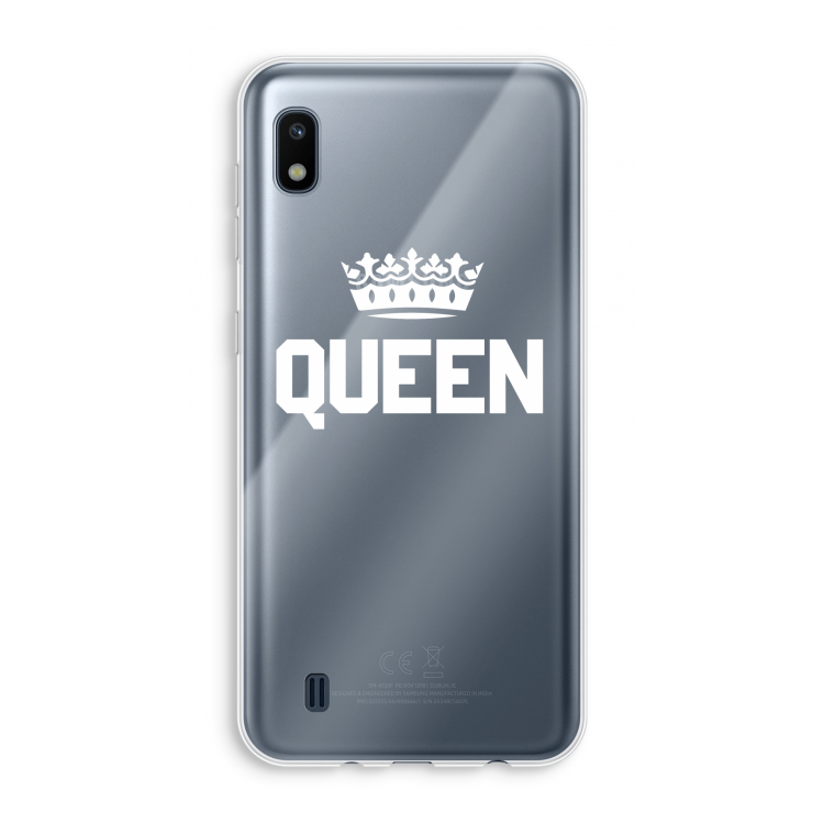 Queen zwart: Samsung Galaxy A10 Transparant Hoesje