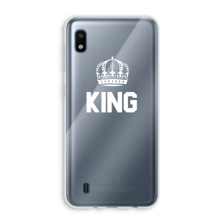 King zwart: Samsung Galaxy A10 Transparant Hoesje