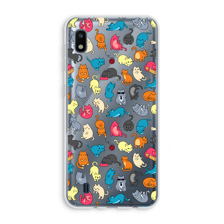 Kleurrijke katten: Samsung Galaxy A10 Transparant Hoesje