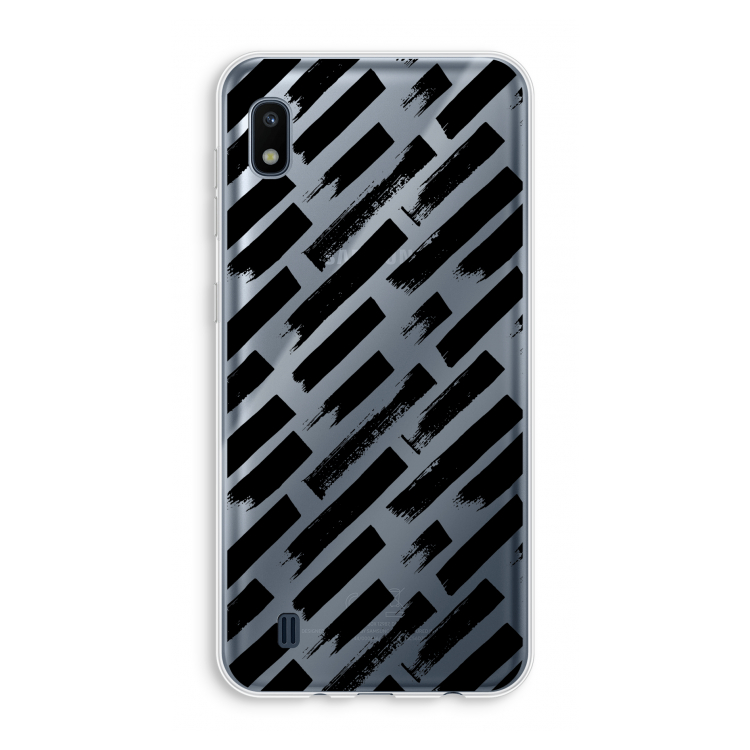 Zwarte vegen: Samsung Galaxy A10 Transparant Hoesje