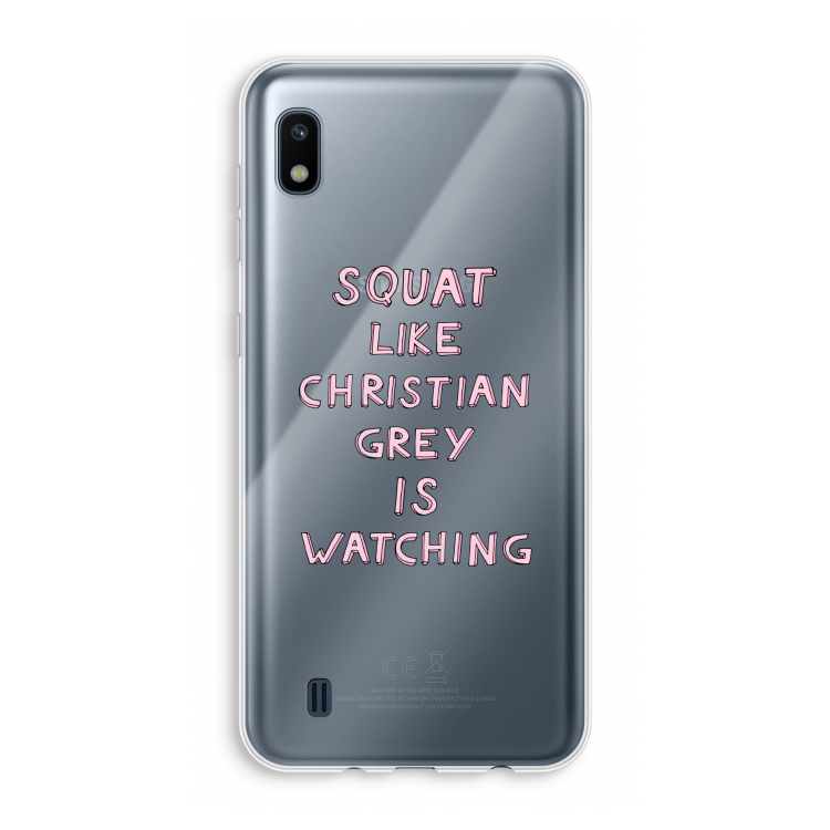Christian Grey: Samsung Galaxy A10 Transparant Hoesje
