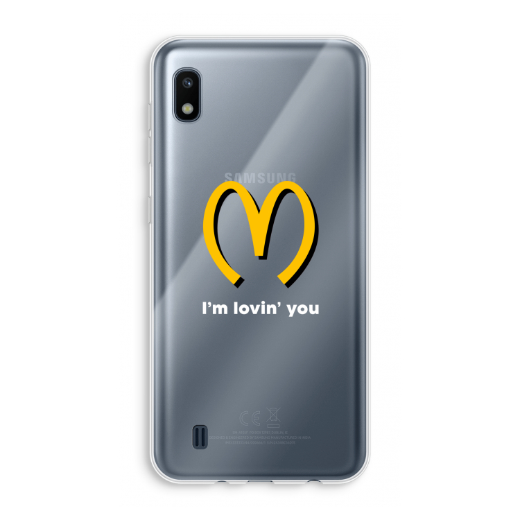 I'm lovin' you: Samsung Galaxy A10 Transparant Hoesje