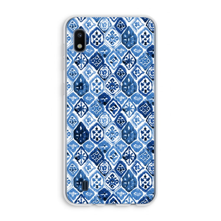 Blauw motief: Samsung Galaxy A10 Transparant Hoesje