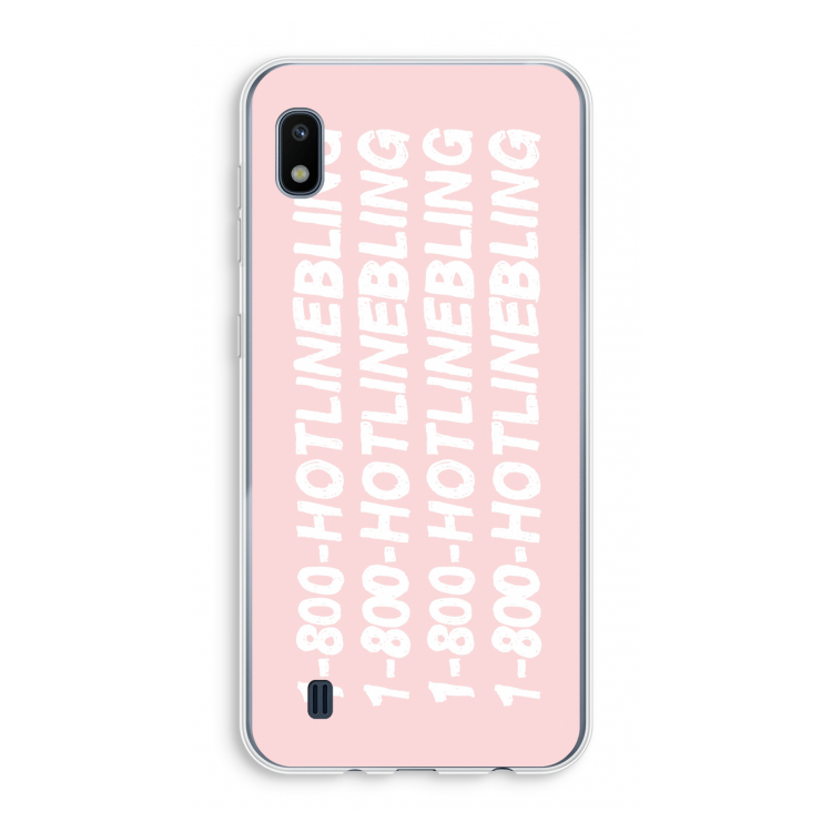 Hotline bling pink: Samsung Galaxy A10 Transparant Hoesje