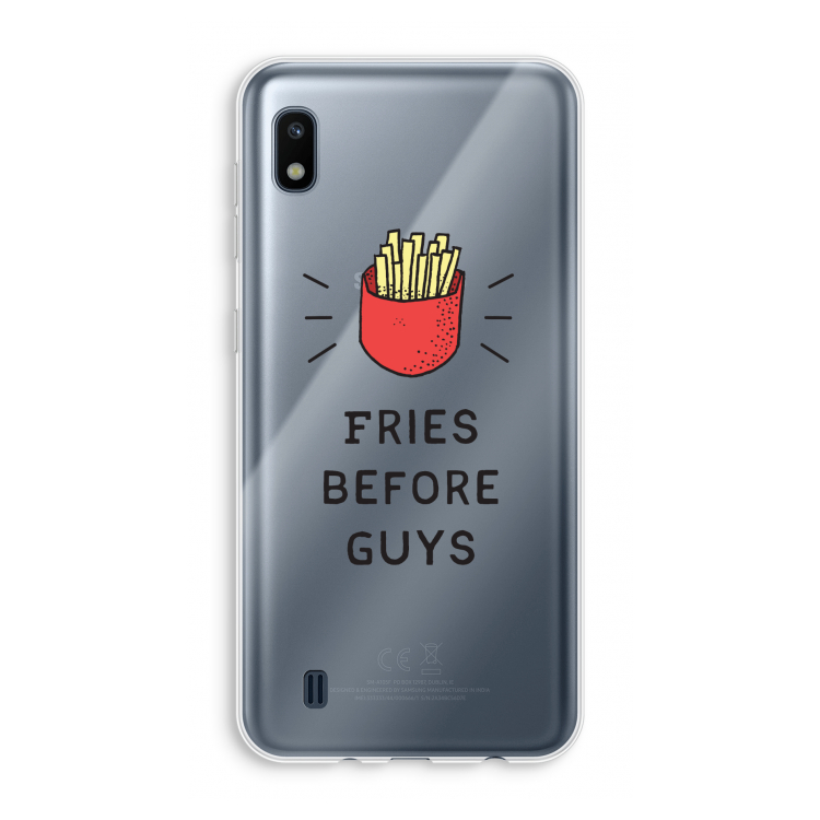 Fries before guys: Samsung Galaxy A10 Transparant Hoesje