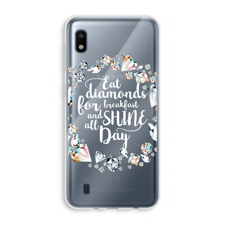 Diamonds: Samsung Galaxy A10 Transparant Hoesje