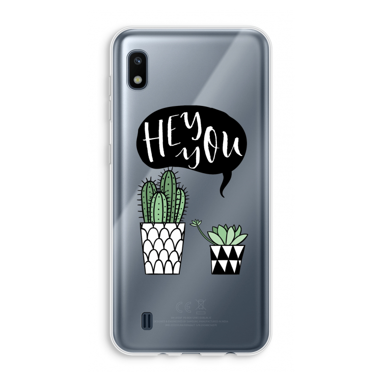 Hey you cactus: Samsung Galaxy A10 Transparant Hoesje