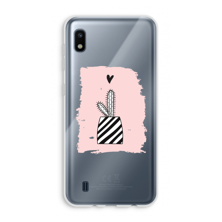 Zwart-wit cactus: Samsung Galaxy A10 Transparant Hoesje