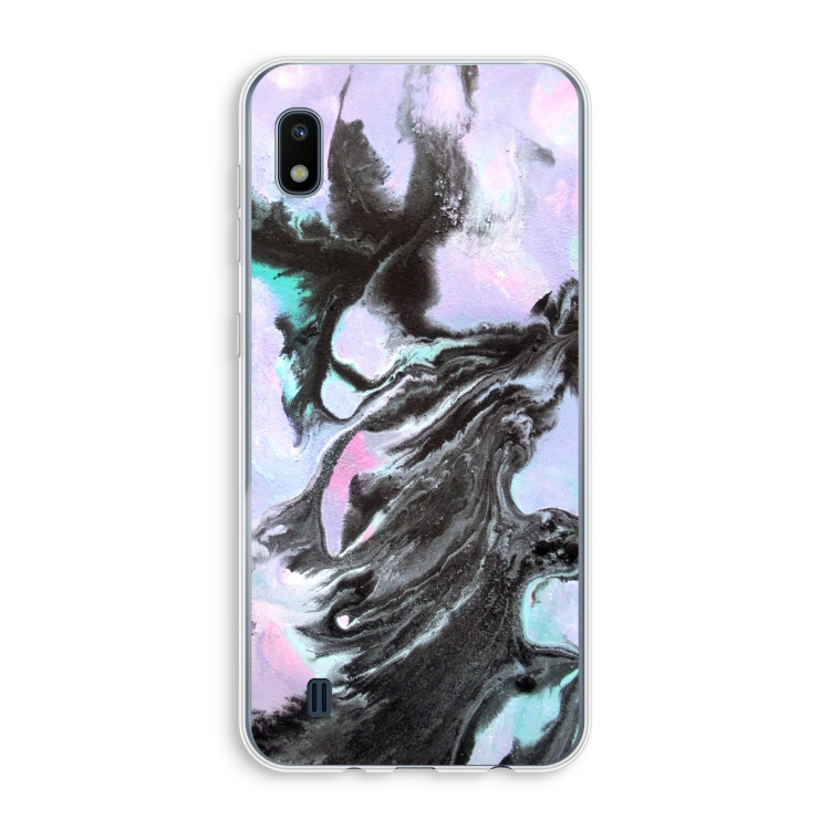 Pastel zwart: Samsung Galaxy A10 Transparant Hoesje