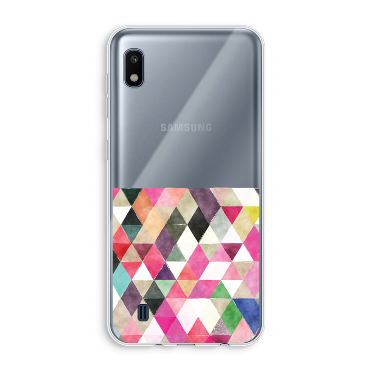 Gekleurde driehoekjes: Samsung Galaxy A10 Transparant Hoesje