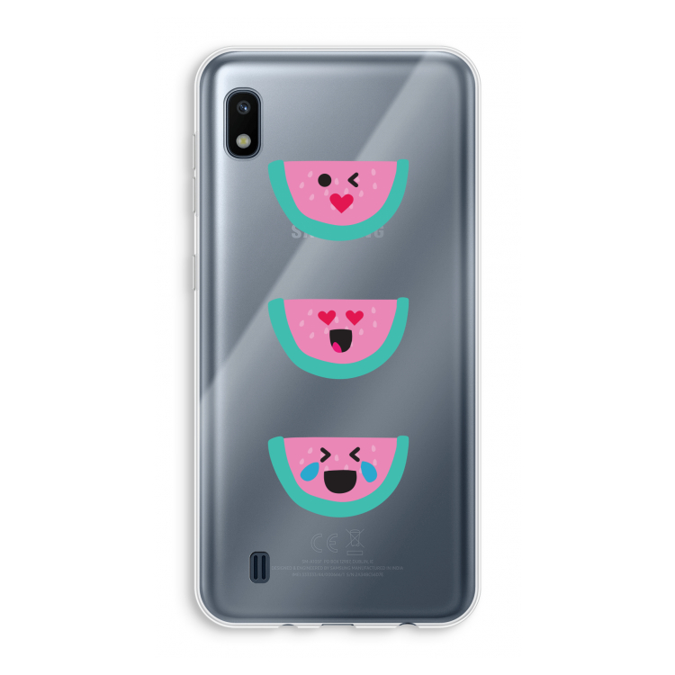 Smiley watermeloen: Samsung Galaxy A10 Transparant Hoesje