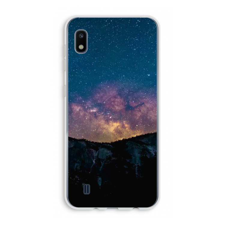 Travel to space: Samsung Galaxy A10 Transparant Hoesje