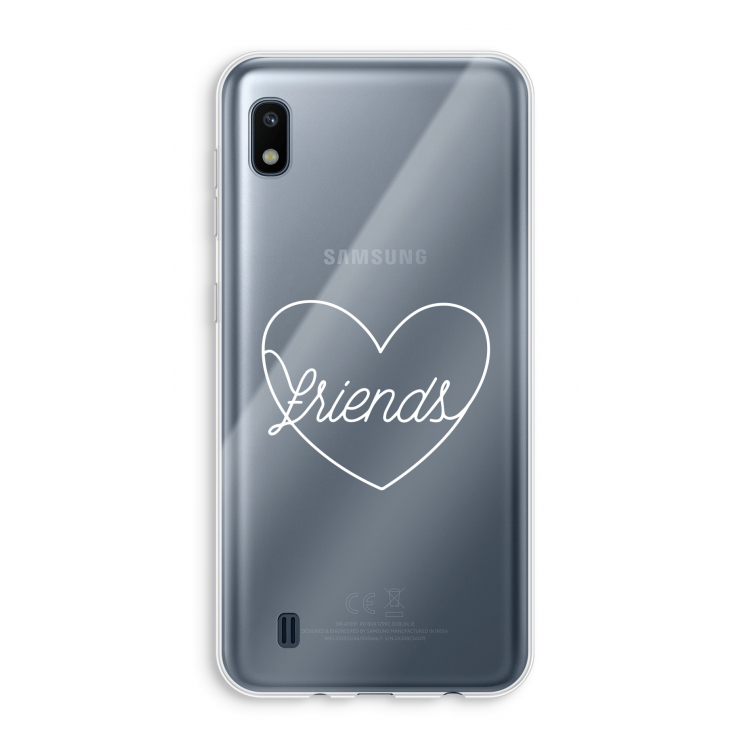 Friends heart pastel: Samsung Galaxy A10 Transparant Hoesje
