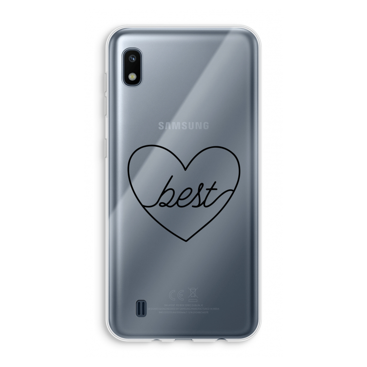 Best heart black: Samsung Galaxy A10 Transparant Hoesje