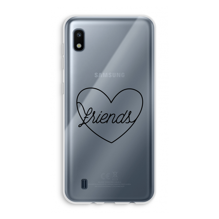 Friends heart black: Samsung Galaxy A10 Transparant Hoesje