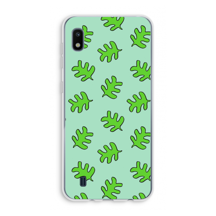 Groene blaadjes: Samsung Galaxy A10 Transparant Hoesje