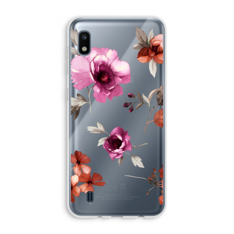Geschilderde bloemen: Samsung Galaxy A10 Transparant Hoesje