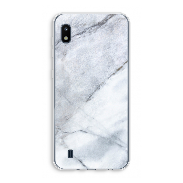 Witte marmer: Samsung Galaxy A10 Transparant Hoesje